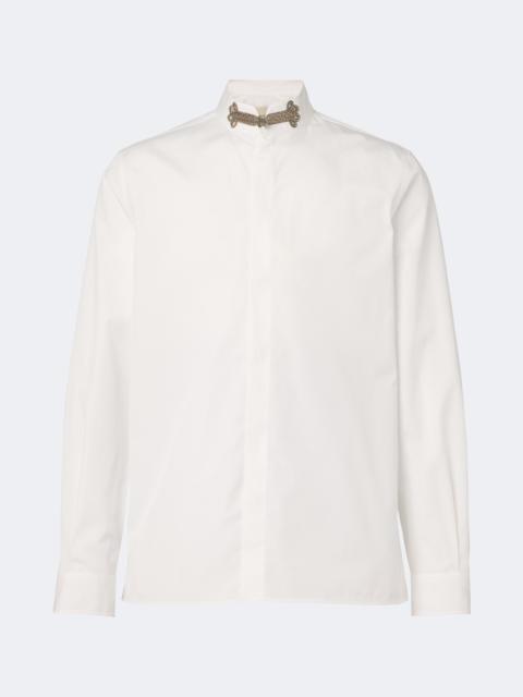 Valentino Embellished cotton poplin shirt