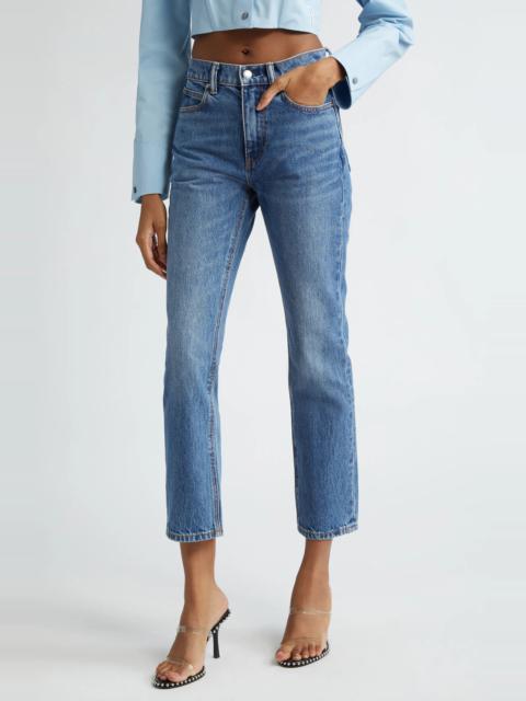 High Waist Stovepipe Jeans