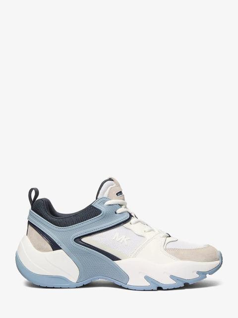 MICHAEL KORS Chase Mixed-Media Trainer