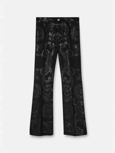 VERSACE Fendace Flared Jacquard Pants