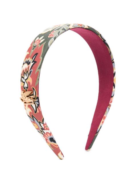 floral-print hair band