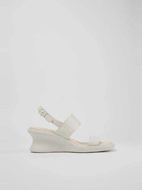 CAMPER Louise Sandal White Leather Sandals for Women.