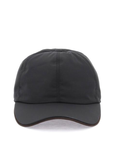 ZEGNA Baseball Cap With Leather Trim