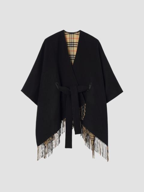 Burberry Women's Tay Wool Cape - Black Sand