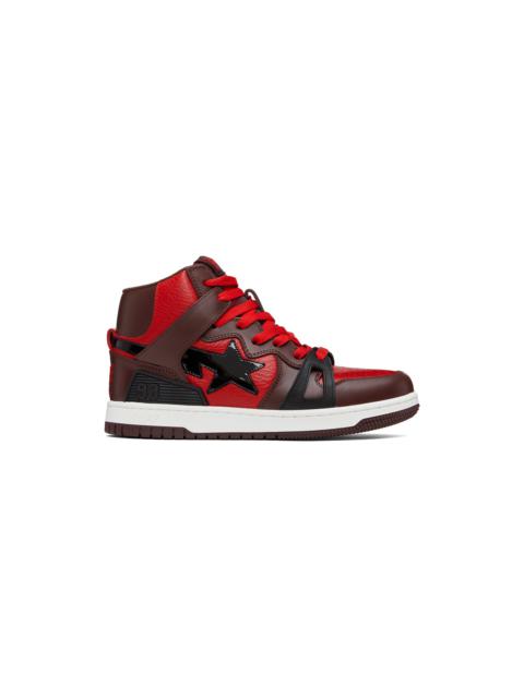 A BATHING APE® Red & Brown Sta 93 Hi Sneakers