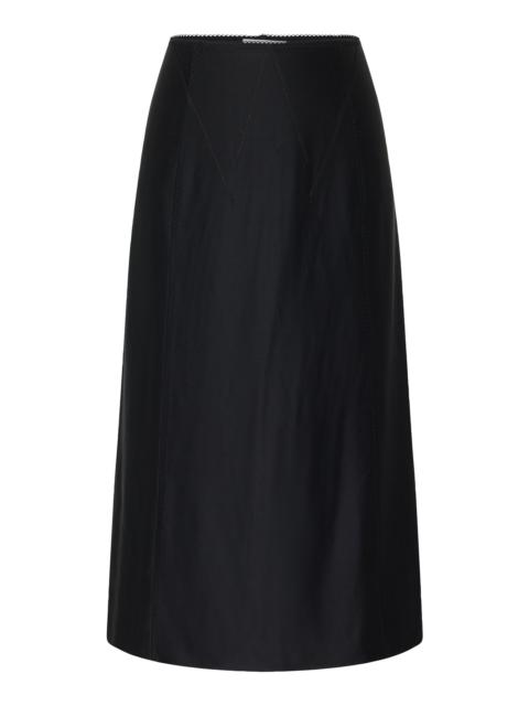 rabanne Mid-Rise Midi Skirt black