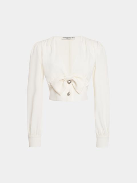 Alessandra Rich WOOL CREPE TOP