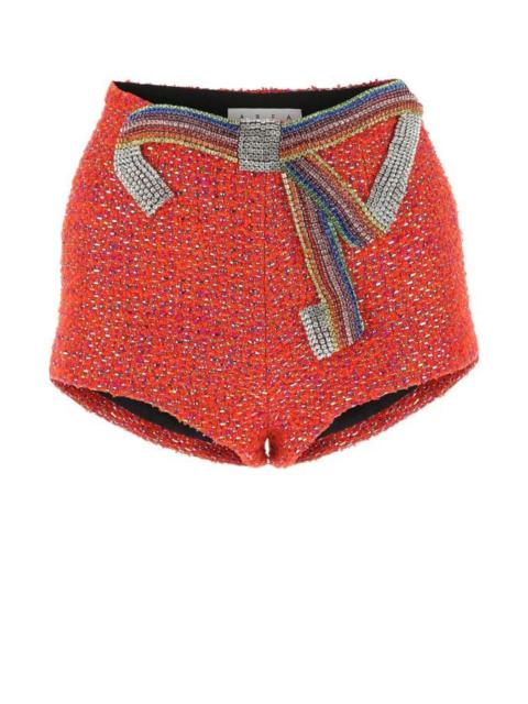 AREA Multicolor boucle shorts