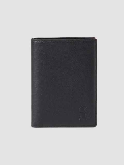 Brunello Cucinelli Brushed Leather Passport Holder - Black