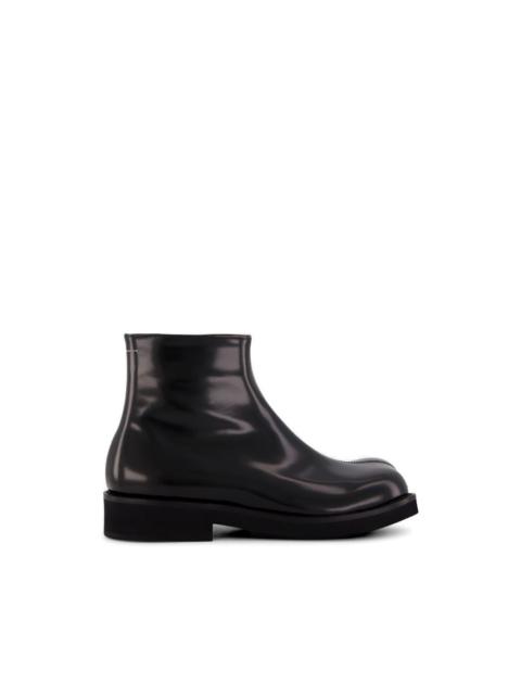 MM6 Maison Margiela square-toe leather boots