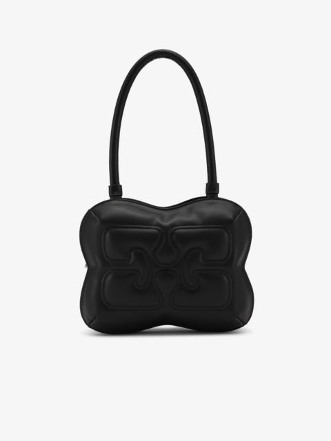 GANNI BLACK BUTTERFLY TOP HANDLE BAG