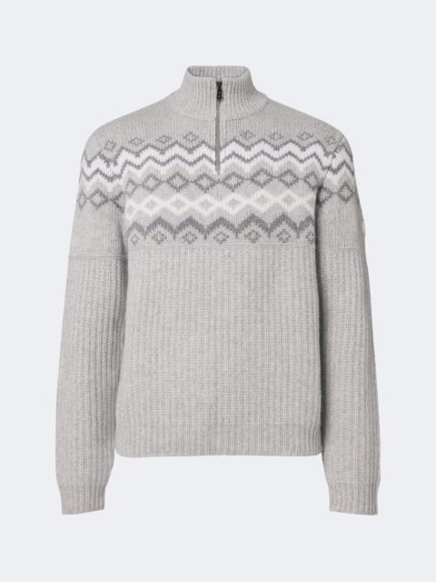 BOGNER Ludi Fair Isle cashmere half-zip sweater