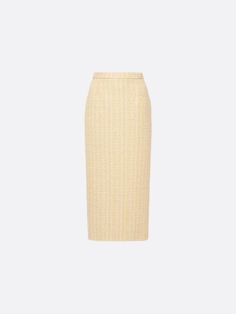 Alessandra Rich SEQUIN TWEED MIDI SKIRT