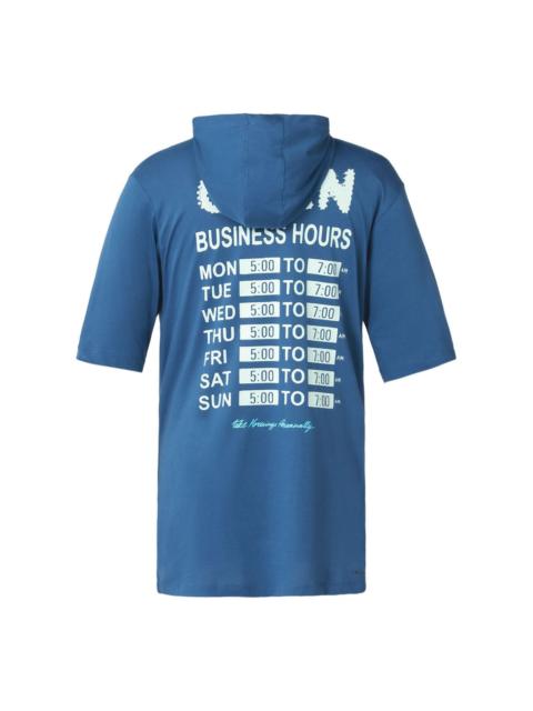 Jordan Air Jordan Alphabet Short Sleeve Hoodie Men's Blue DQ7383-493