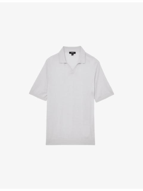 REISS Duchie Open-Collar Merino-Wool Polo