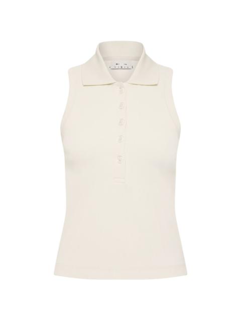 THE UPSIDE collared sleeveless polo top
