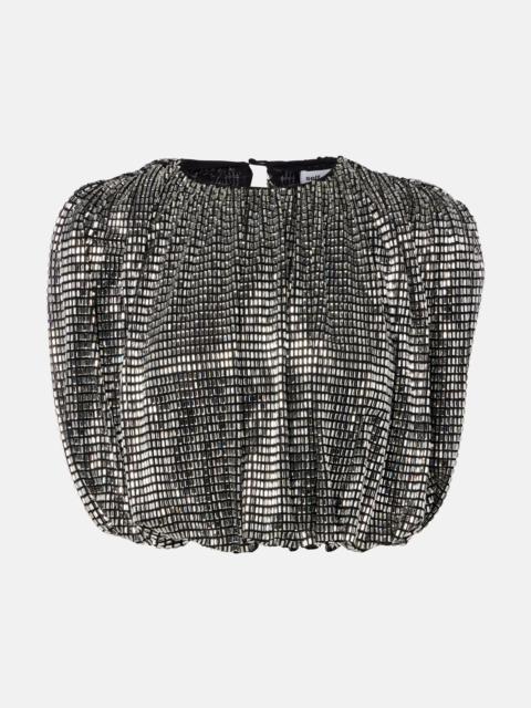 self-portrait Draped embellished top