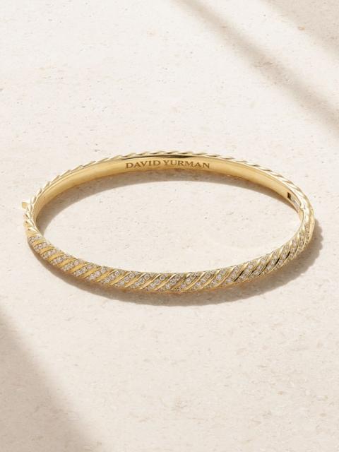 DAVID YURMAN Sculpted Cable 18-karat gold diamond bangle Gold