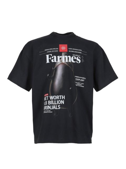 doublet FARMES MAGAZINE COVER T-SHIRT / BLK