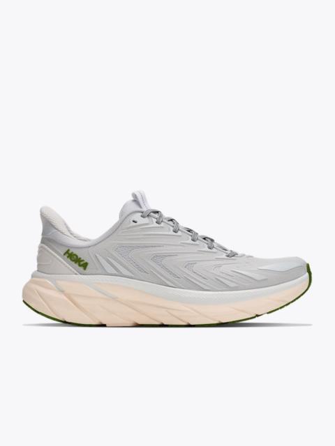 HOKA Clifton UTL Shoes in Cosmic Grey/Cilantro