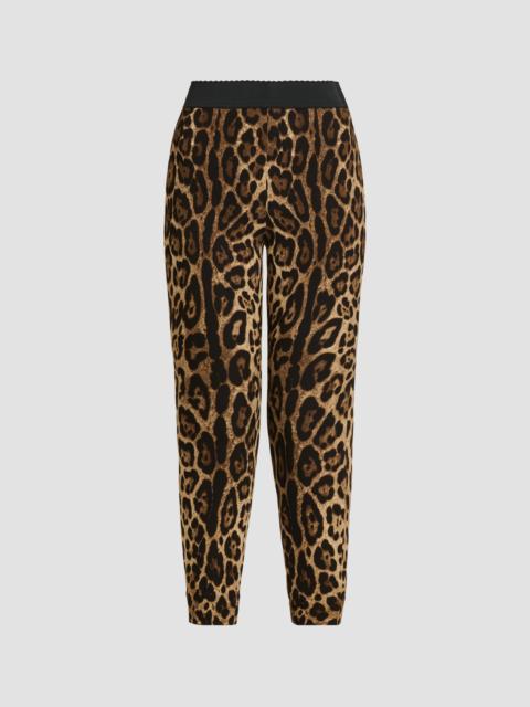 Dolce & Gabbana Women's Leopard Print Crop Leggings - Leo New