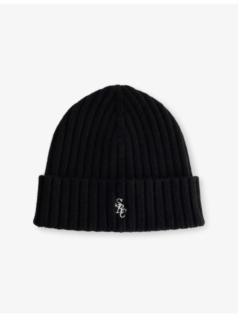 Sporty & Rich SRC Ribbed Cashmere And Wool Beanie
