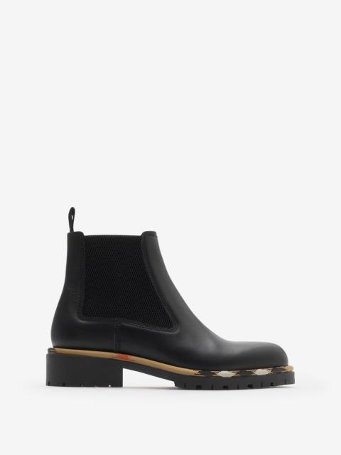 Burberry Leather Gravel Chelsea Boots​