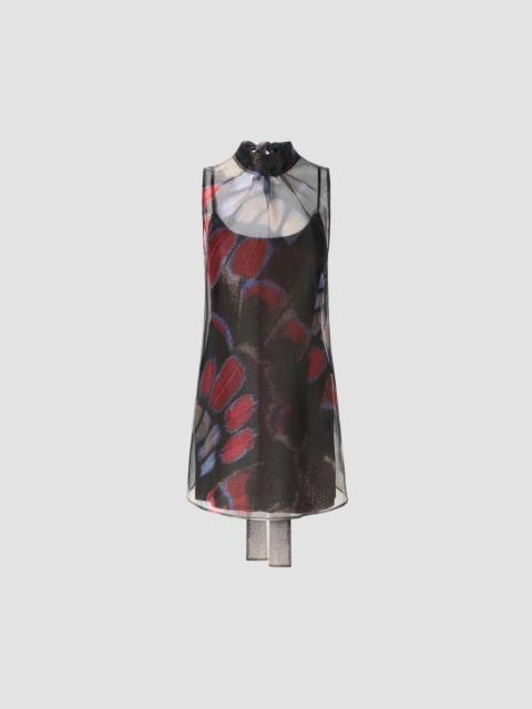 STAUD Women's Albee Tieneck A-Line Mini Dress - Butterfly Fuchsia
