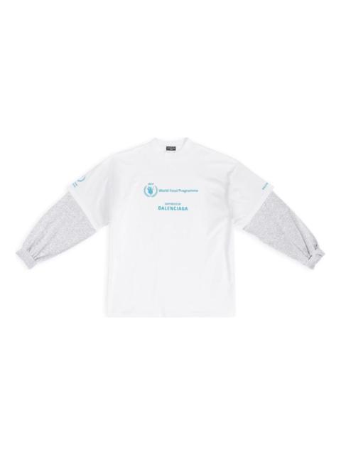 BALENCIAGA Balenciaga x WFP Double Sleeves T-Shirt 'White' 698089TMVL29086