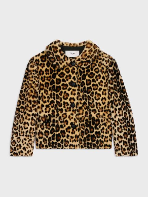 CELINE jacket in leopard shearling