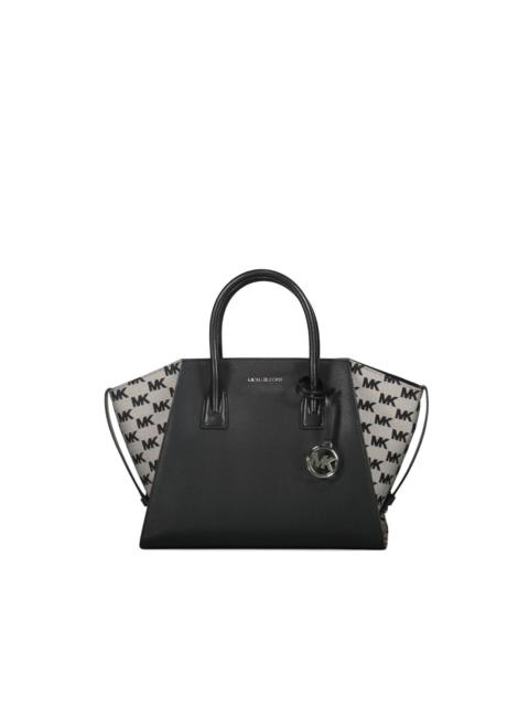 MICHAEL KORS Avril leather logo-plaque tote bag
