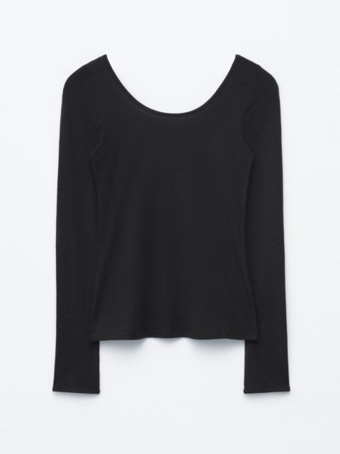 & Other Stories Long-Sleeve Scoop-Neck Top