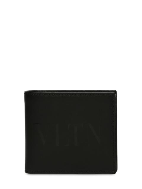 VLTN logo leather card holder