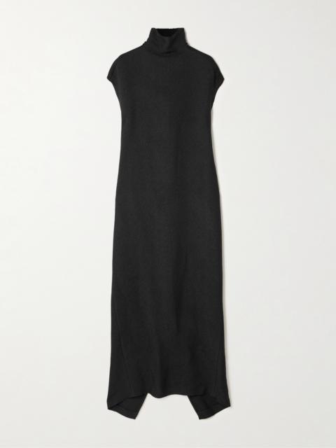 Calvin Klein Collection Willow Textured-crepe Turtleneck Midi Dress