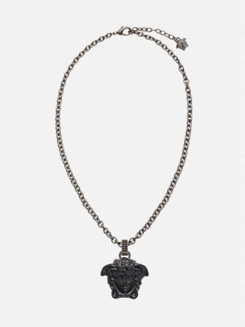 VERSACE La Medusa Lacquered Pendant Necklace