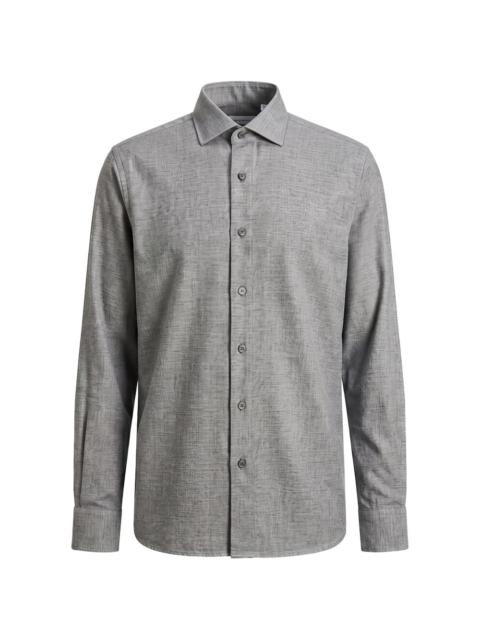 PESERICO mélange-effect long-sleeve shirt