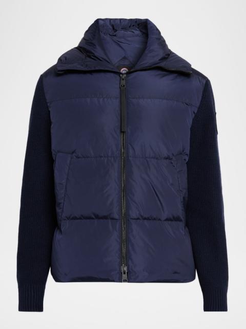 Canada Goose Men's HyBridge Wool-Knit Nylon Down Hooded Jacket