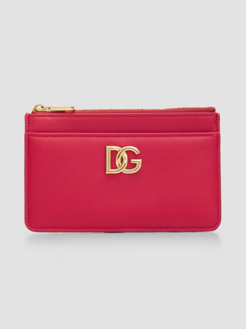 Dolce & Gabbana Women's Logo Zip Cardholder - Rosso