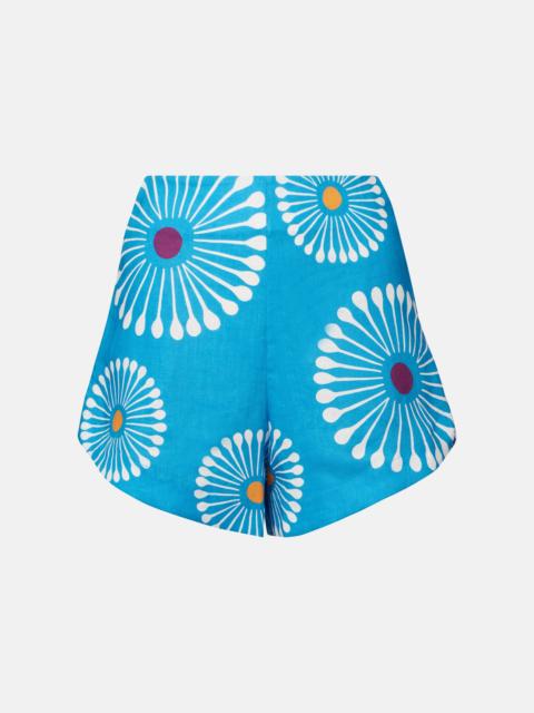CALA de la CRUZ Bahamas floral linen shorts