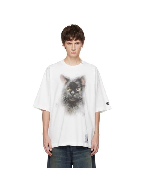 Maison MIHARAYASUHIRO White Cat Printed T-shirt