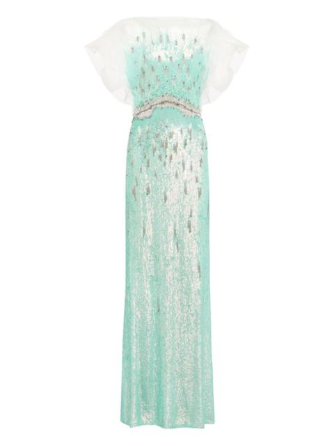 JENNY PACKHAM Magnolia sequin-embellished gown
