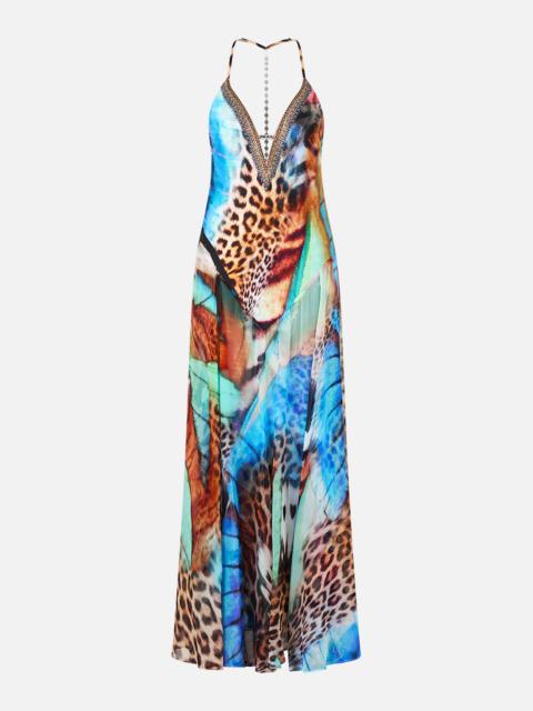 CAMILLA HARDWARE DETAIL SLIP DRESS BUTTERFLY BOHEMIA