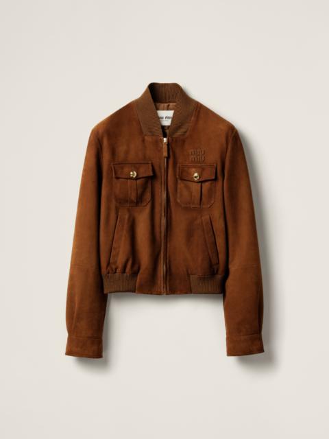 Miu Miu Waxed suede jacket