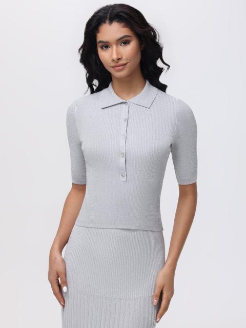 525 america Ophelia: Metallic Johnny Collar Top