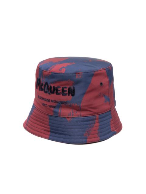 Alexander McQueen Graffiti-print bucket hat
