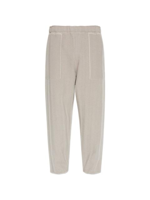 ISSEY MIYAKE herringbone elasticated trousers
