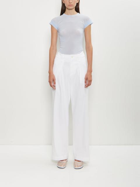ISSEY MIYAKE Washi Paper Wide Leg Pants — White