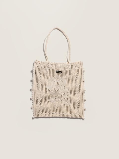 Miu Miu Cotton crochet tote bag