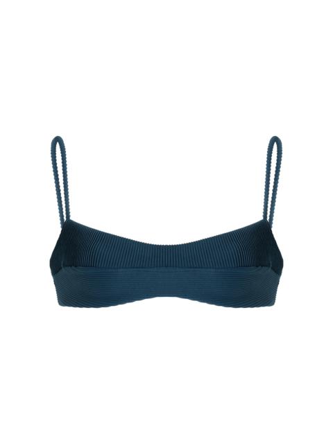 HAIGHT Agatha Ribbed Bikini Top blue