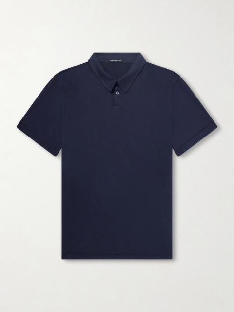 JAMES PERSE Luxe Lotus Cotton-Jersey Polo Shirt